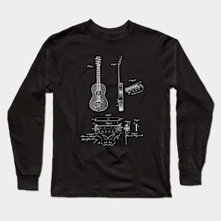 adjustable tail piece for guitar Vintage Patent Drawing Long Sleeve T-Shirt